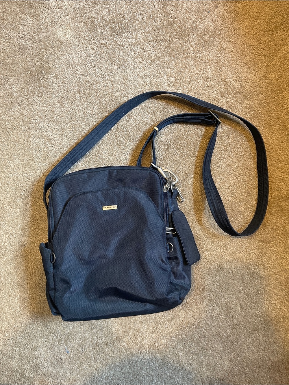 Travelon Blue Crossbody Organizer Bag